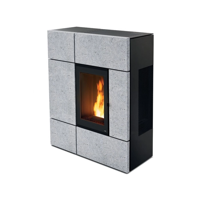 Piec na pellet MCZ Stream Comfort Air – front kamienny, widok z przodu